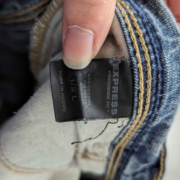 Express Size 1/2 Long Precision Fit Kick Boot Jeans - Picture 7 of 10